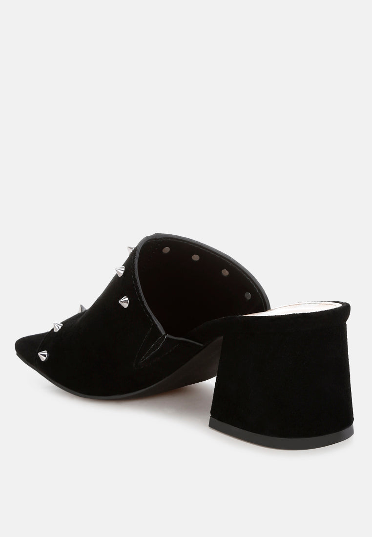 agape genuine suede leather slip ons#color_black