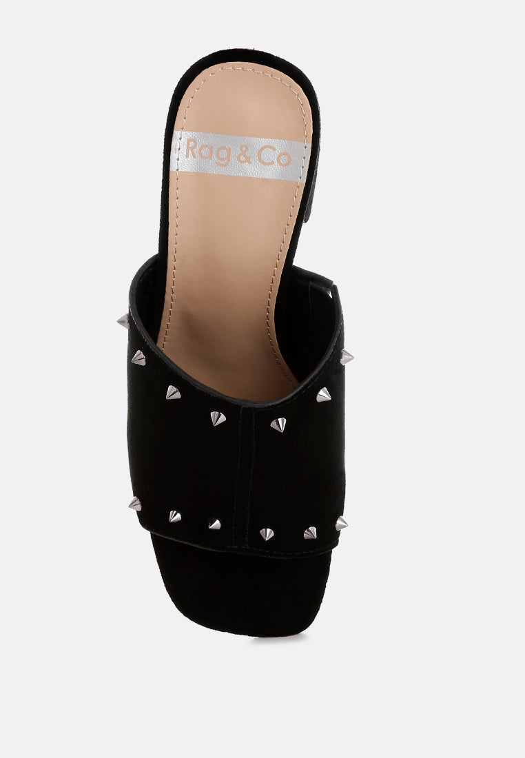 agape genuine suede leather slip ons#color_black