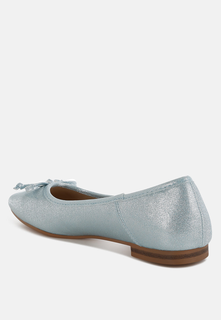 agshin metallic ballet flats#color_baby blue