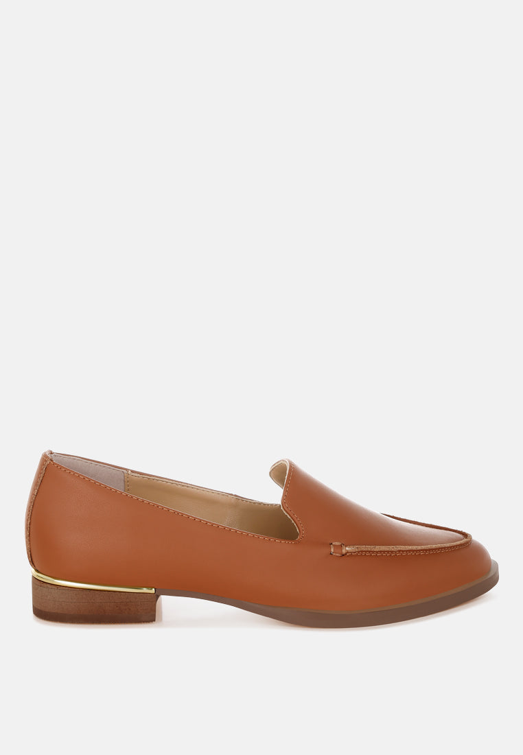 anna suede leather loafers#color_tan