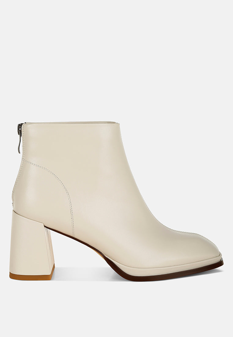 armada genuine leather square toe boots#color_off white