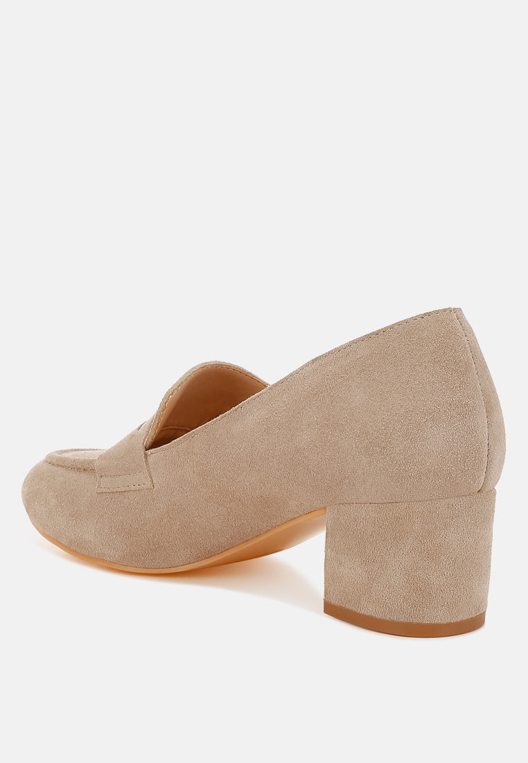 astra block heel suede loafers#color_sand