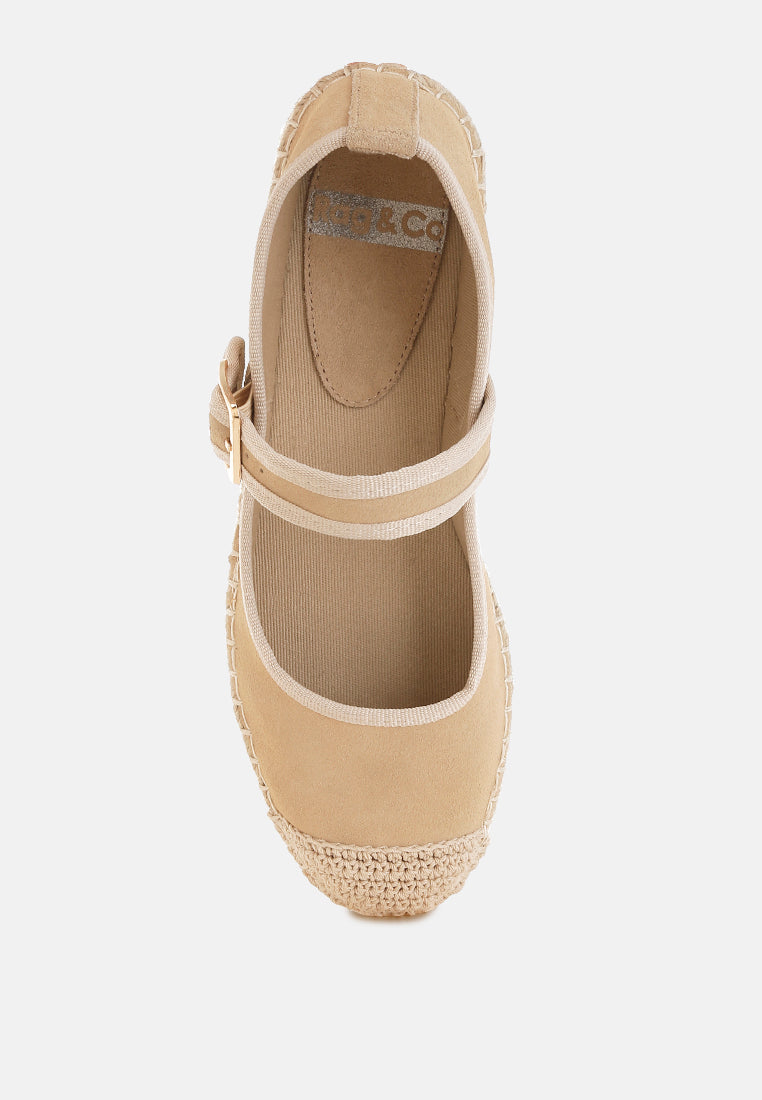 bolean soft suede leather mary jane espadrilles#color_beige