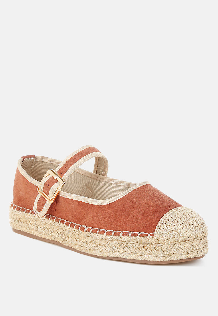 bolean soft suede leather mary jane espadrilles#color_tan