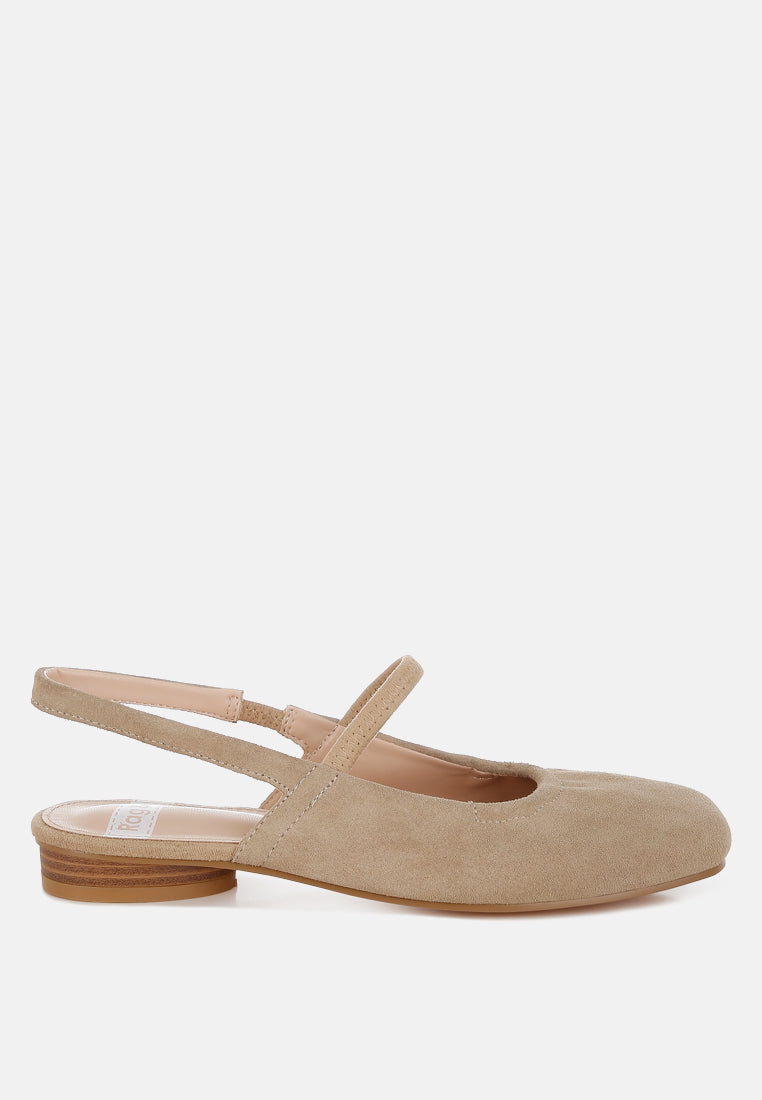 bounzi soft suede leather slingback sandals#color_beige