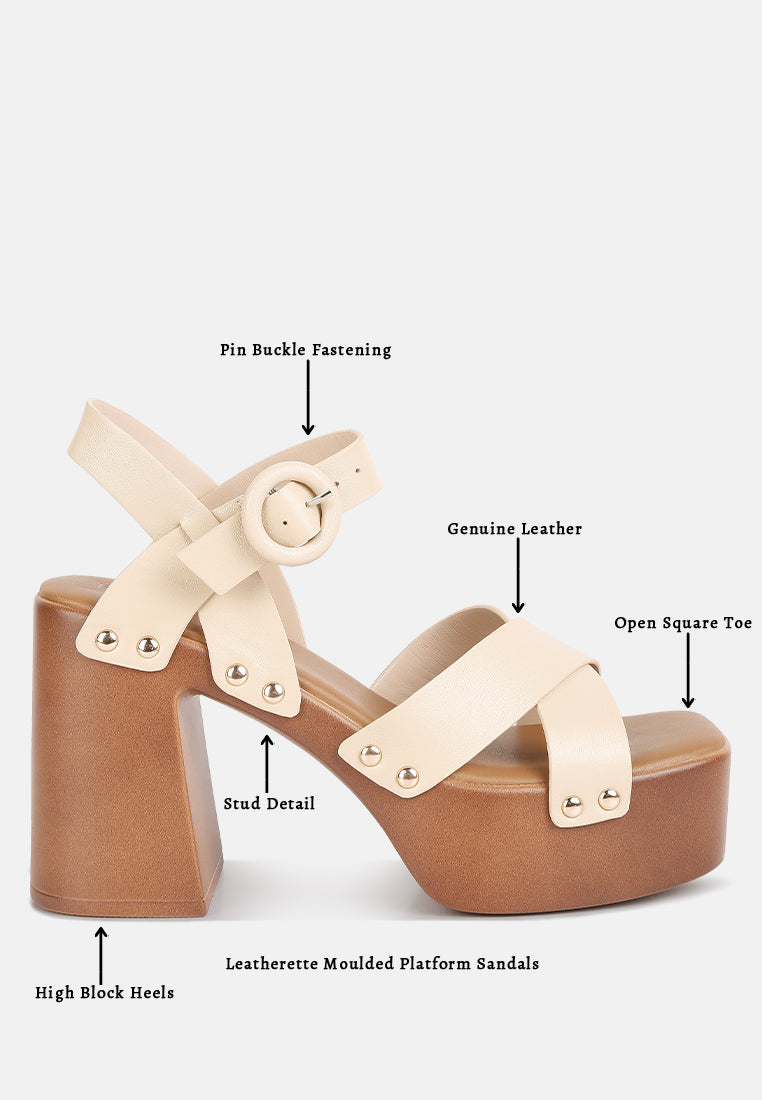 CRISTINA Cross Strap Embellished Heels in Beige#color_beige