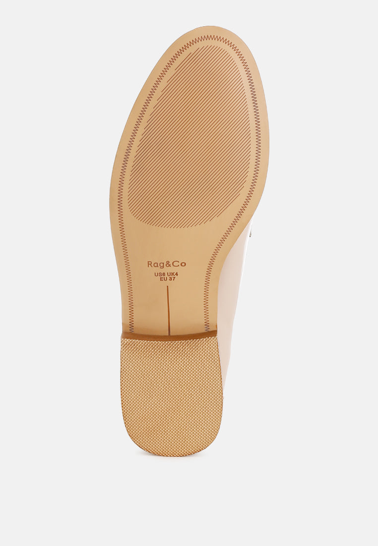 corleone pleather stacked heel loafers#color_beige