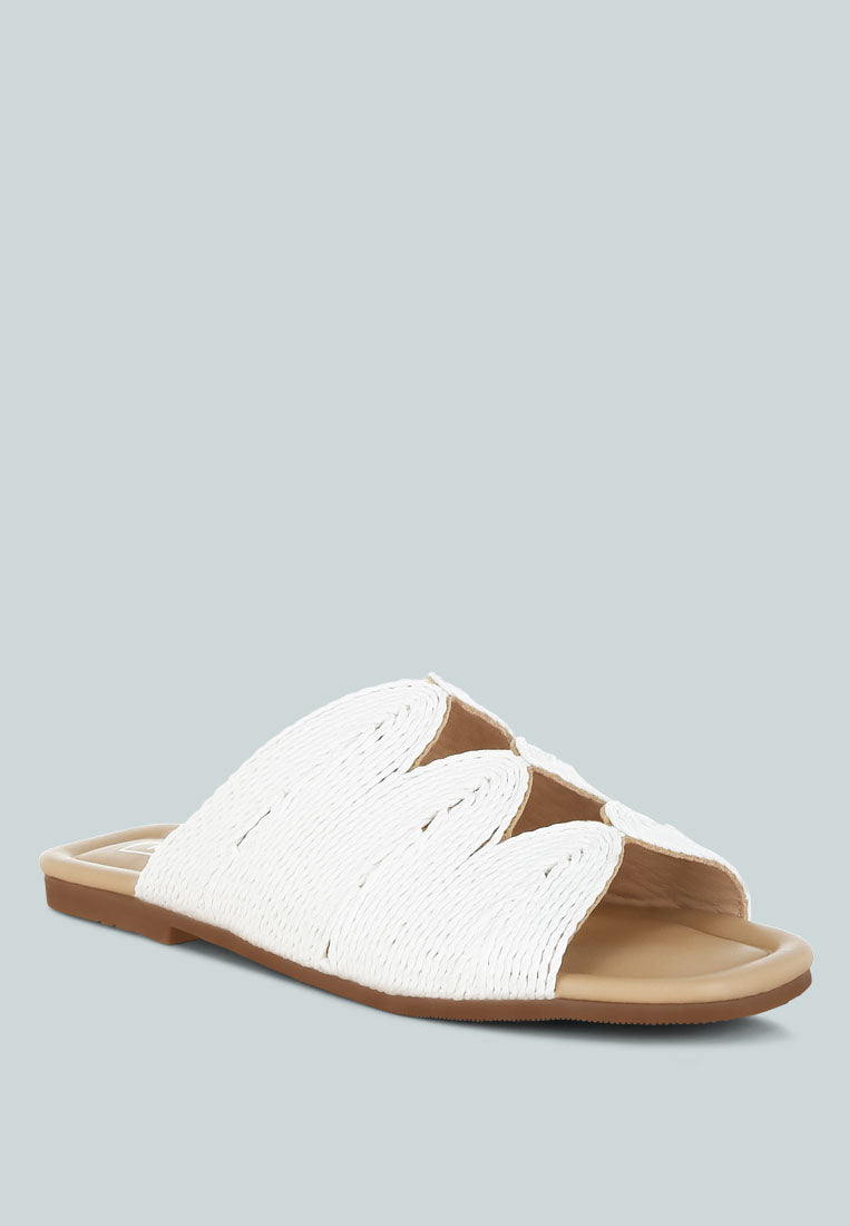 daisy doe raffia square toe flats#color_white