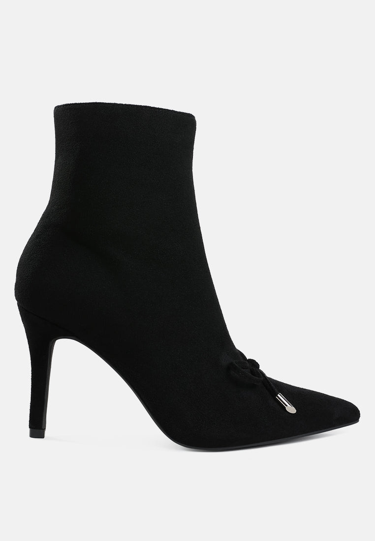dapers bow detail ankle boots#color_black
