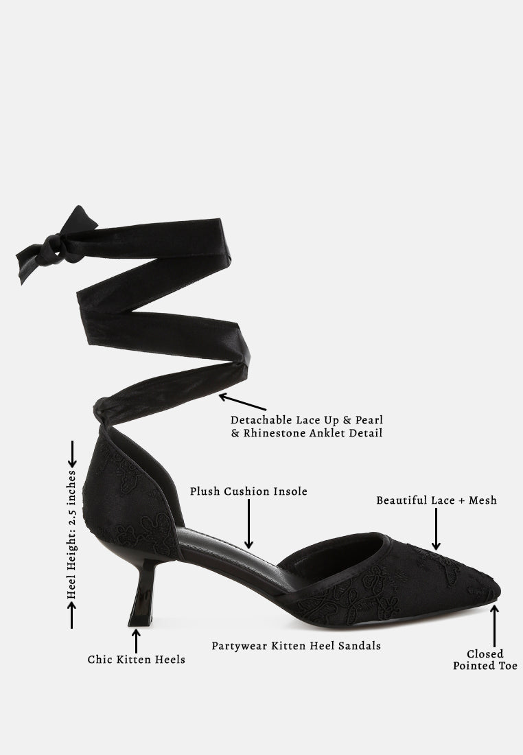 laika lace kitten heel sandals#color_black