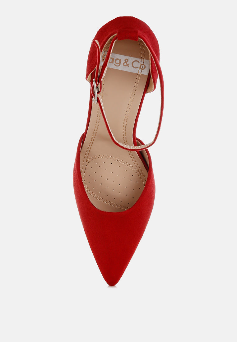 dolona microfiber stiletto heel sandals#color_red