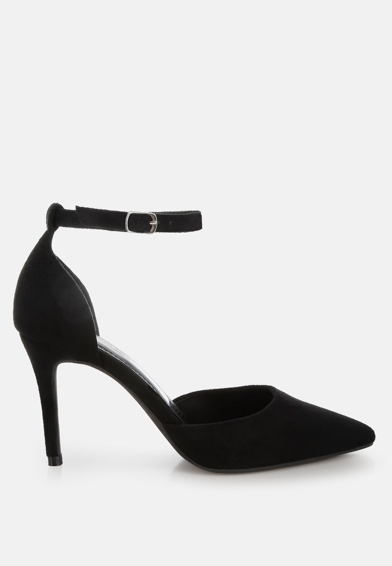 dolona microfiber stiletto heel sandals#color_black