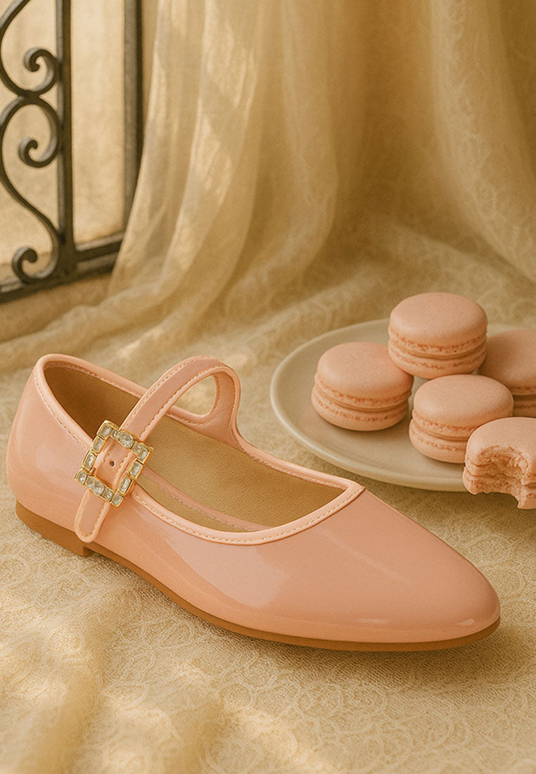 upstage brooch mary jane sandals#color_pink