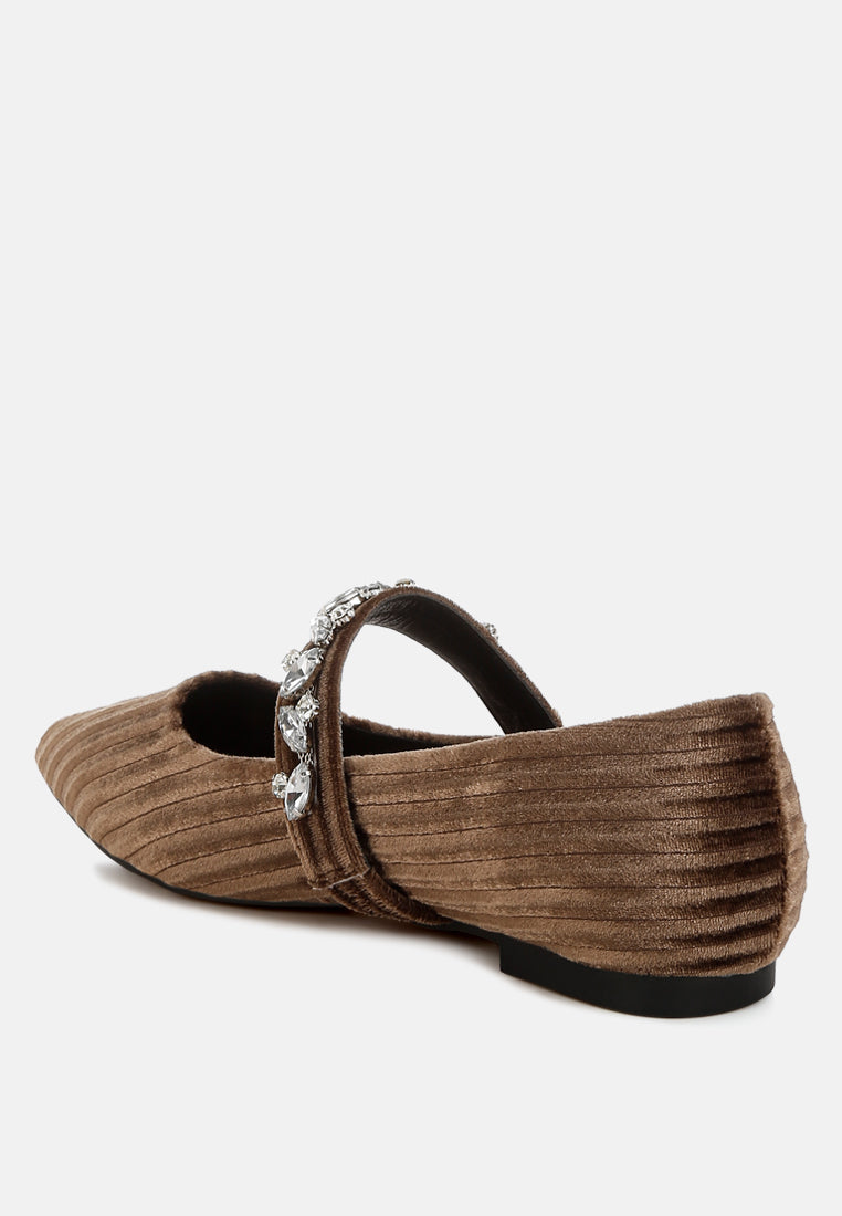 dresden diamante brooch velvet ballerinas#color_brown