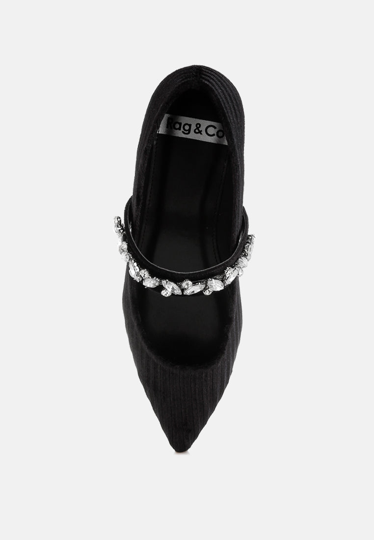 dresden diamante brooch velvet ballerinas#color_black