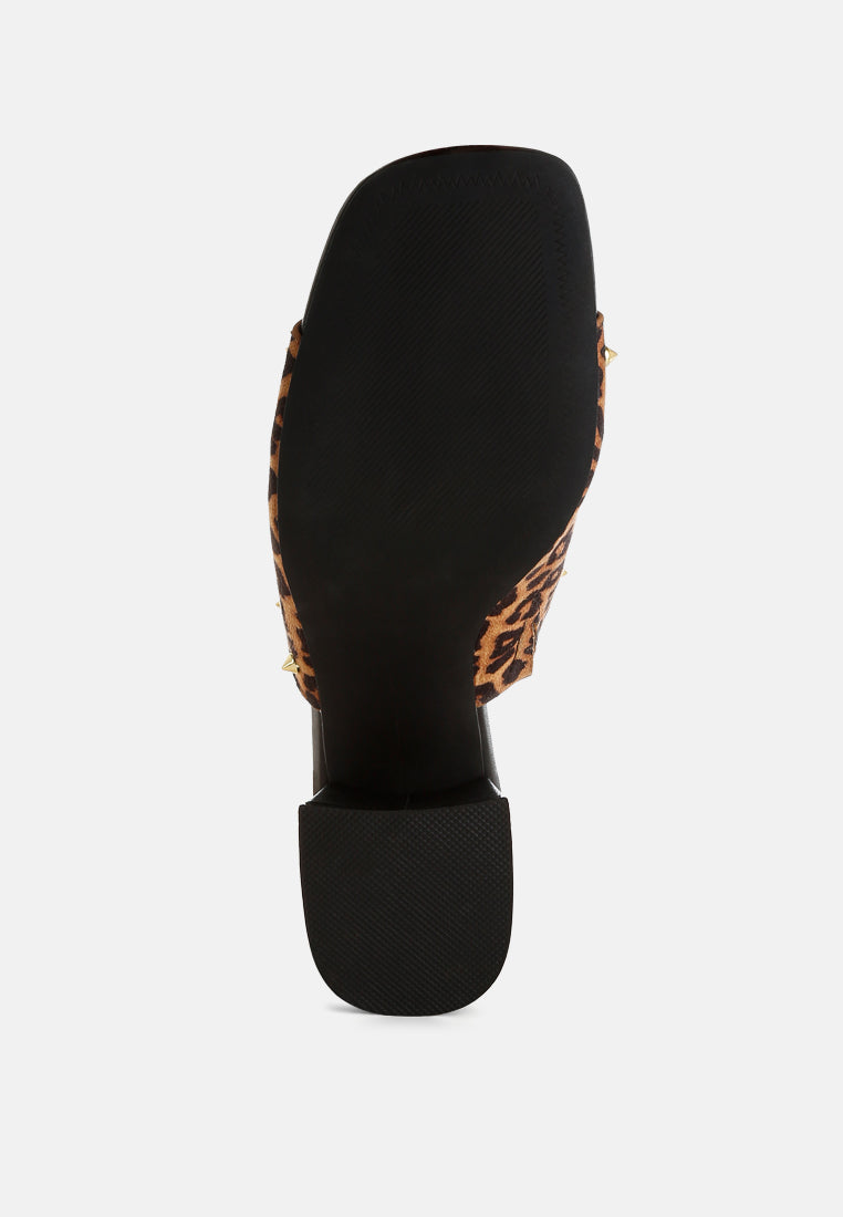 edama leopard print studded slip ons#color_leopard