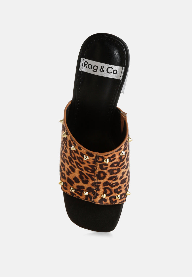 edama leopard print studded slip ons#color_leopard