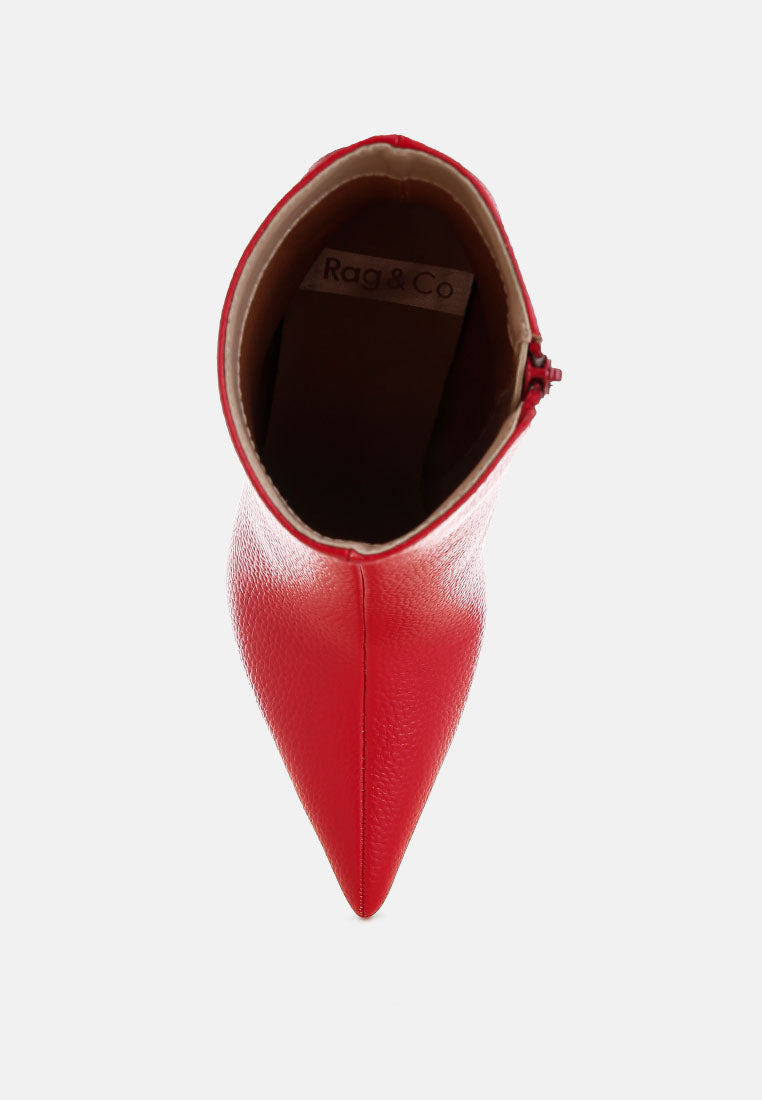 farnak pleather spool heel boots#color_red