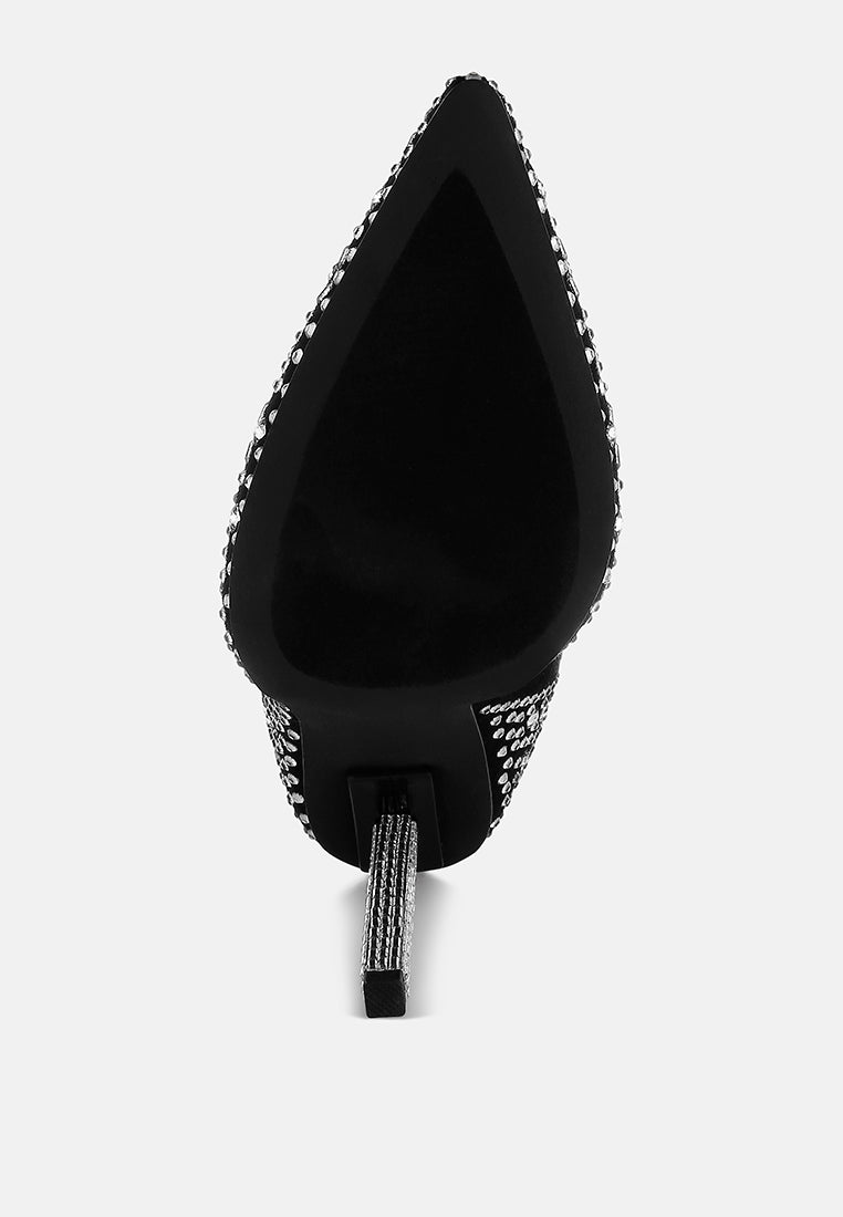 gem blaze patterned rhinestones detail stiletto boots#color_black