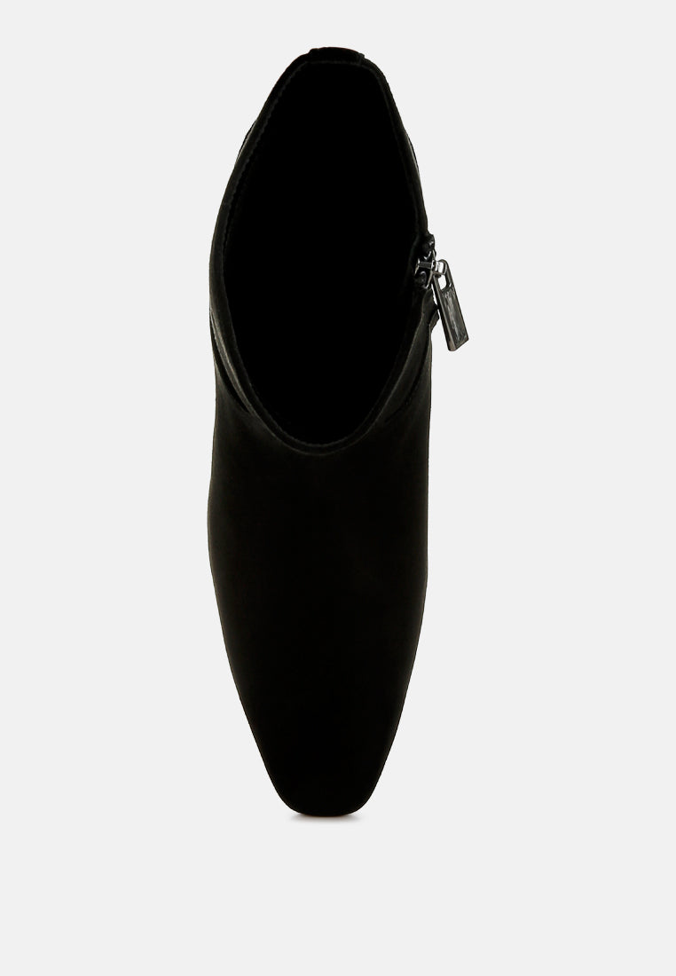 hakra flared heel suede boots#color_black