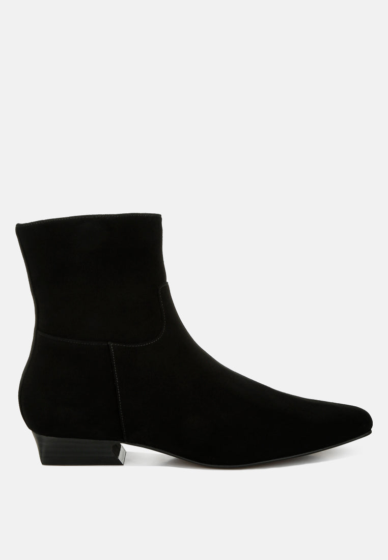 hakra flared heel suede boots#color_black