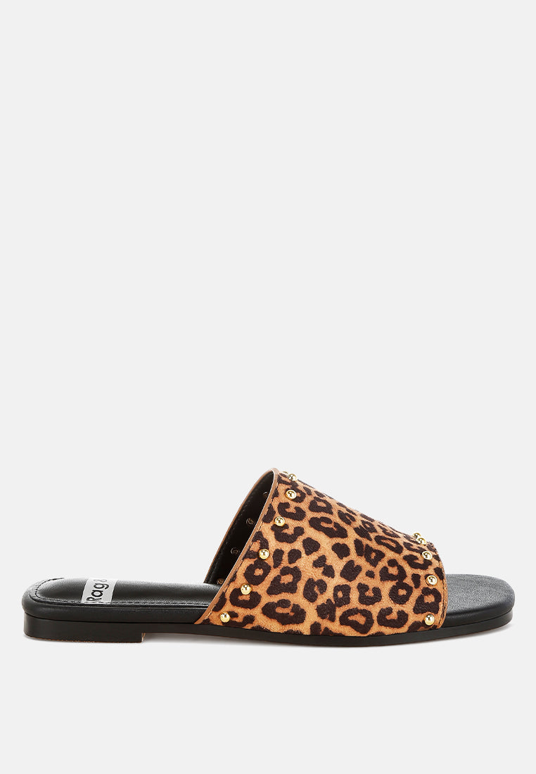 hilsa leopard print slip-on flats#color_leopard