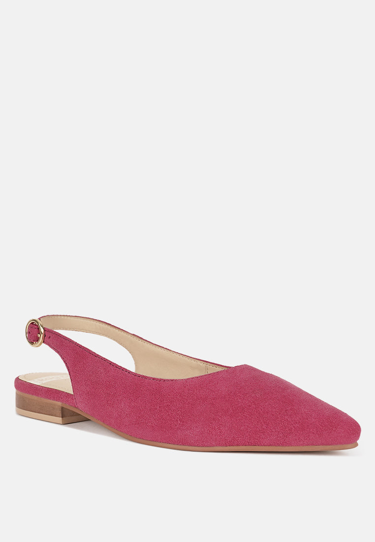 hocane real suede leather slingback sandals#color_fuchsia