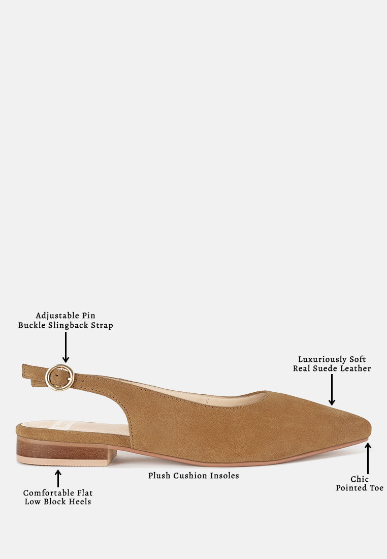 hocane real suede leather slingback sandals#color_tan