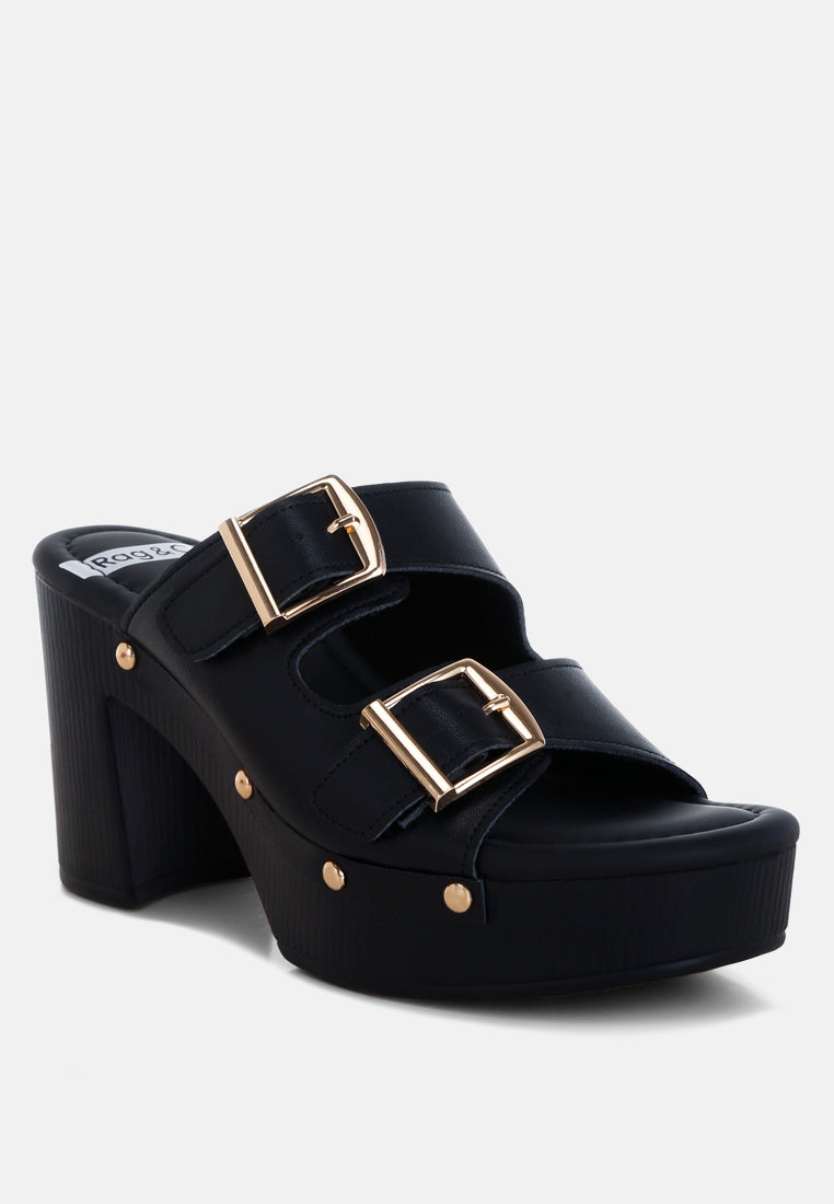 kenna dual buckle strap sandals#color_black