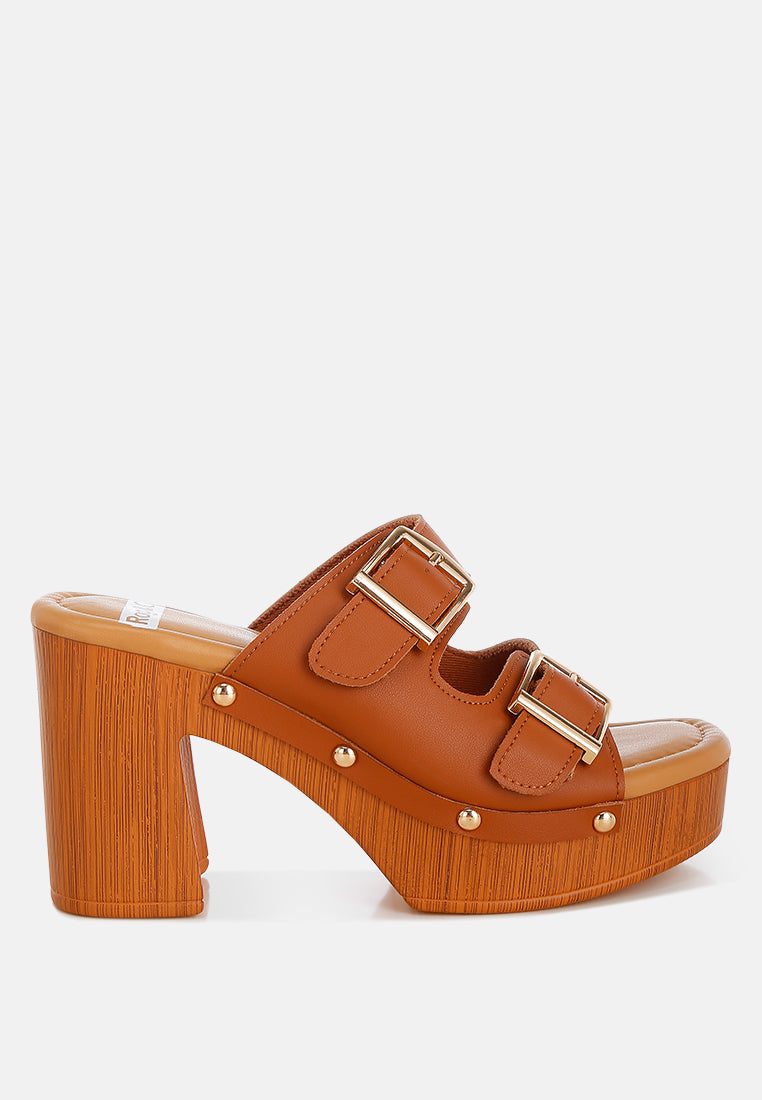 kenna dual buckle strap sandals#color_tan