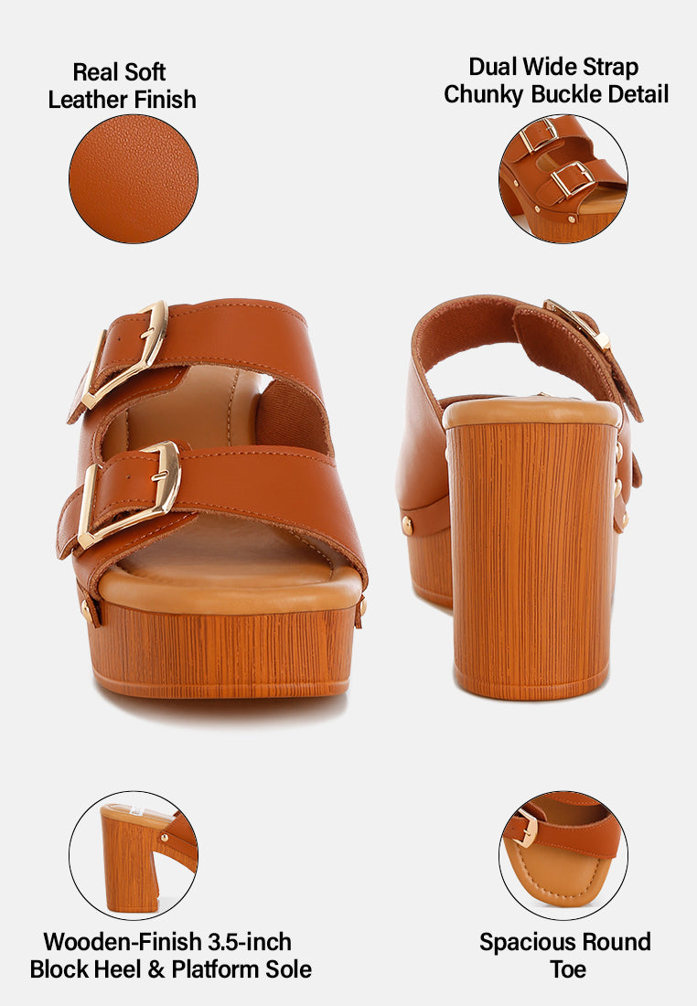 kenna dual buckle strap sandals#color_tan
