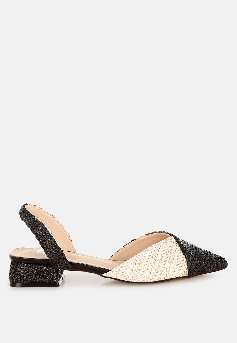 kinjay pointy toe slingback sandals#color_black