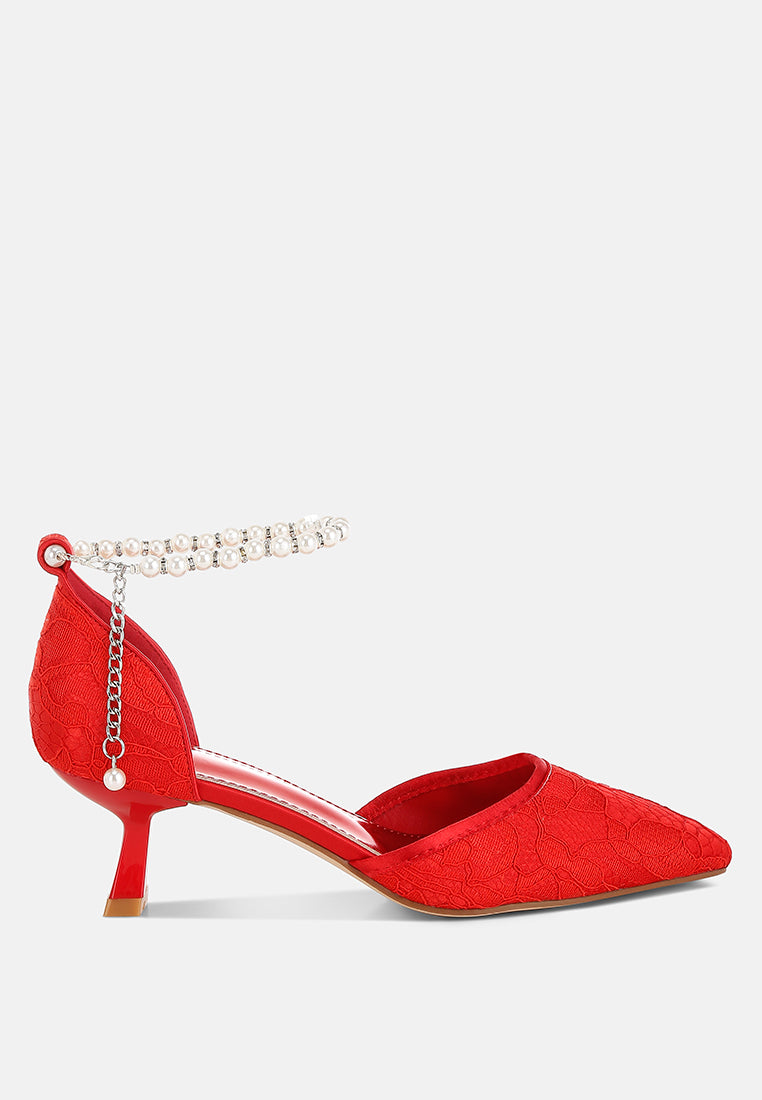 laika lace kitten heel sandals#color_red