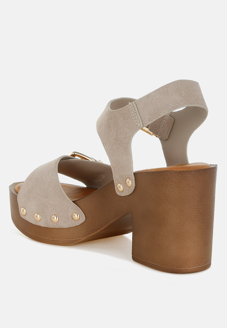lhasa real suede leather clog sandals#color_beige