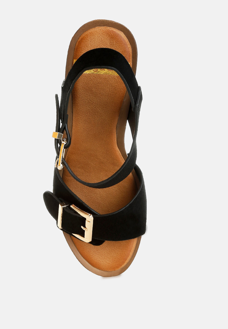 lhasa real suede leather clog sandals#color_black