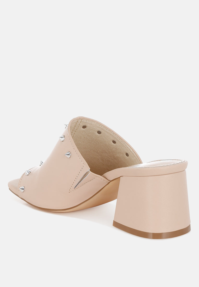 lomela stud embellished block heel slip ons#color_beige