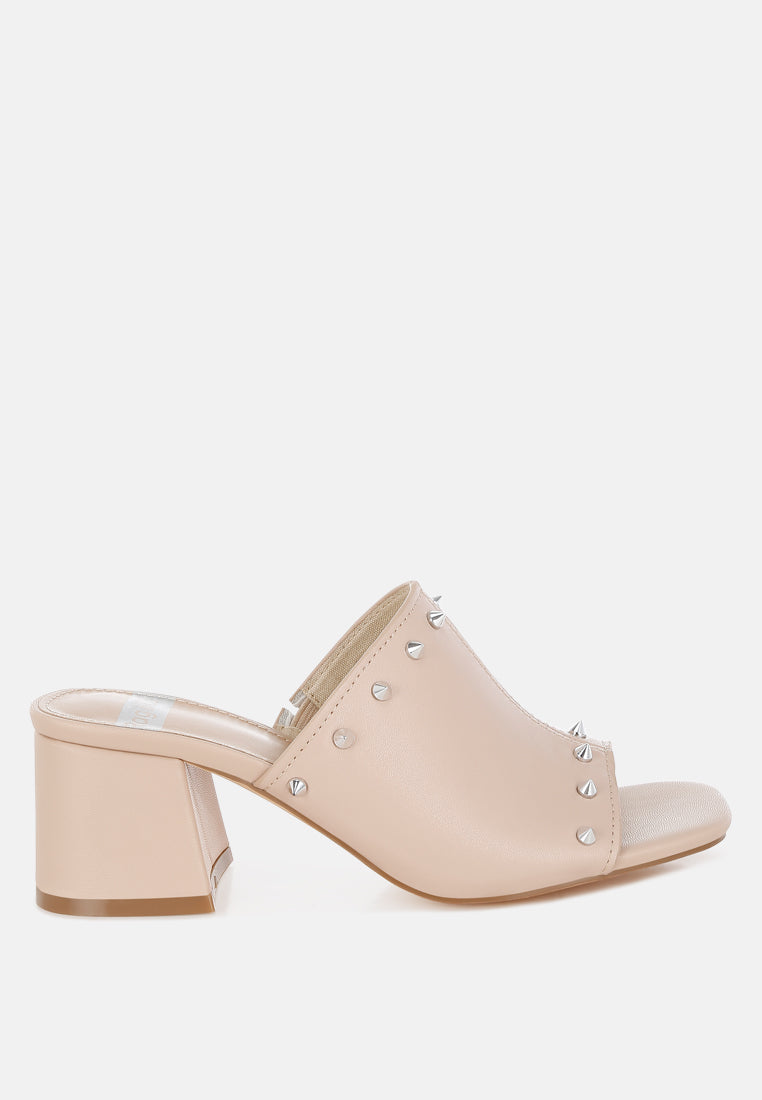 lomela stud embellished block heel slip ons#color_beige