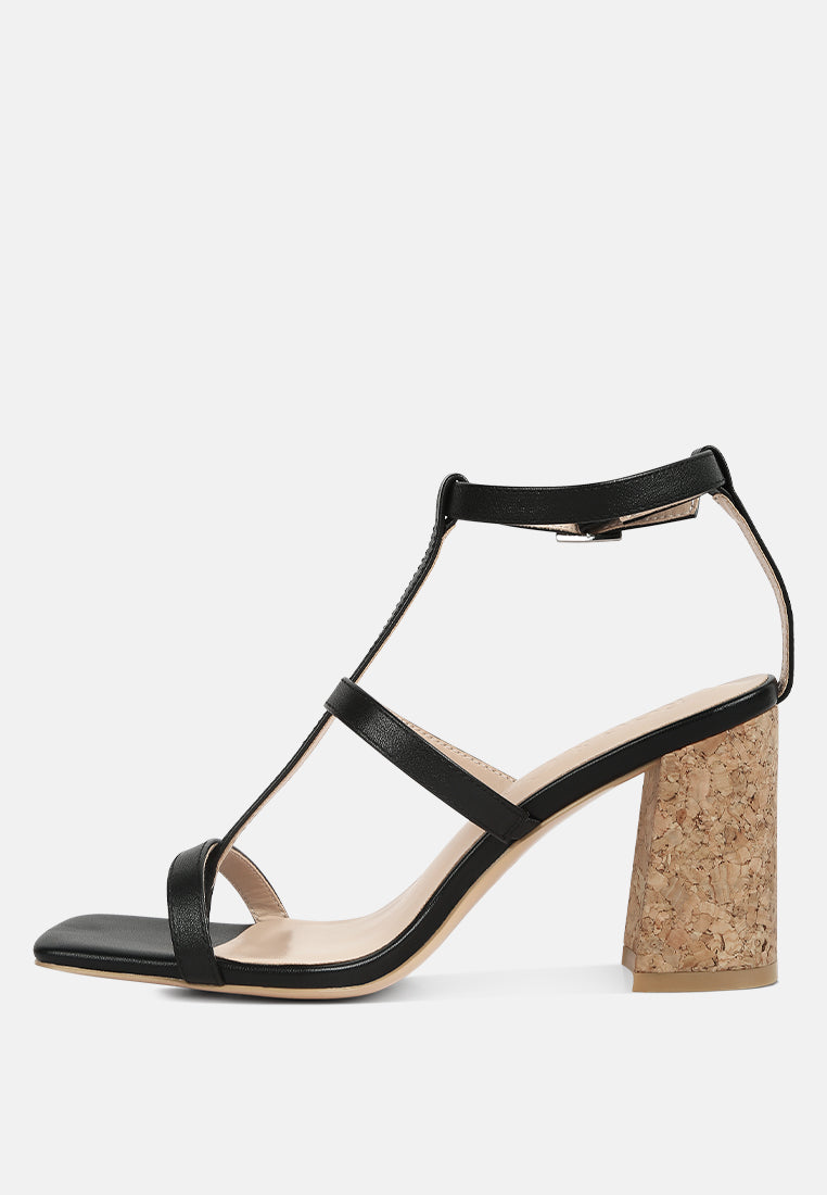 MIRABELLA Open Square Toe Block Heel Sandals in Black#color_black