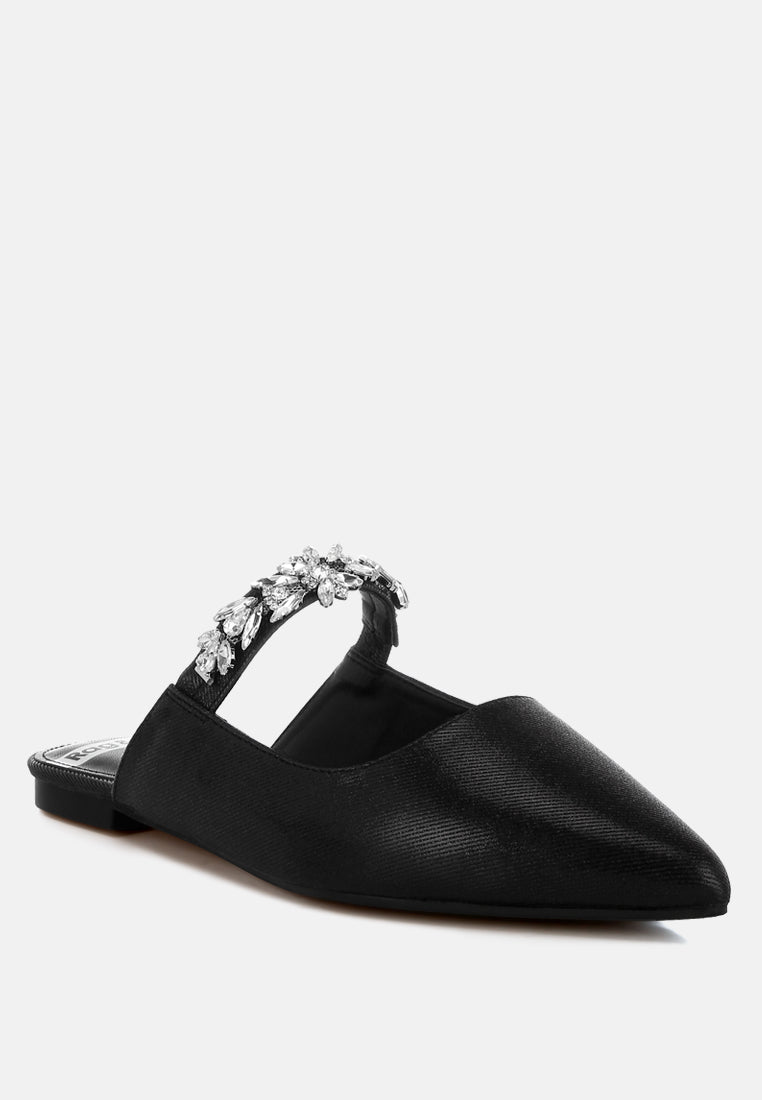 magnum diamante strap glitter mules#color_black