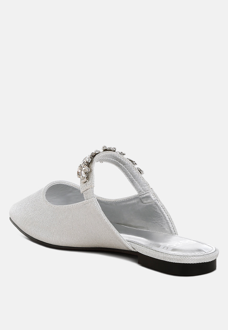 magnum diamante strap glitter mules#color_silver