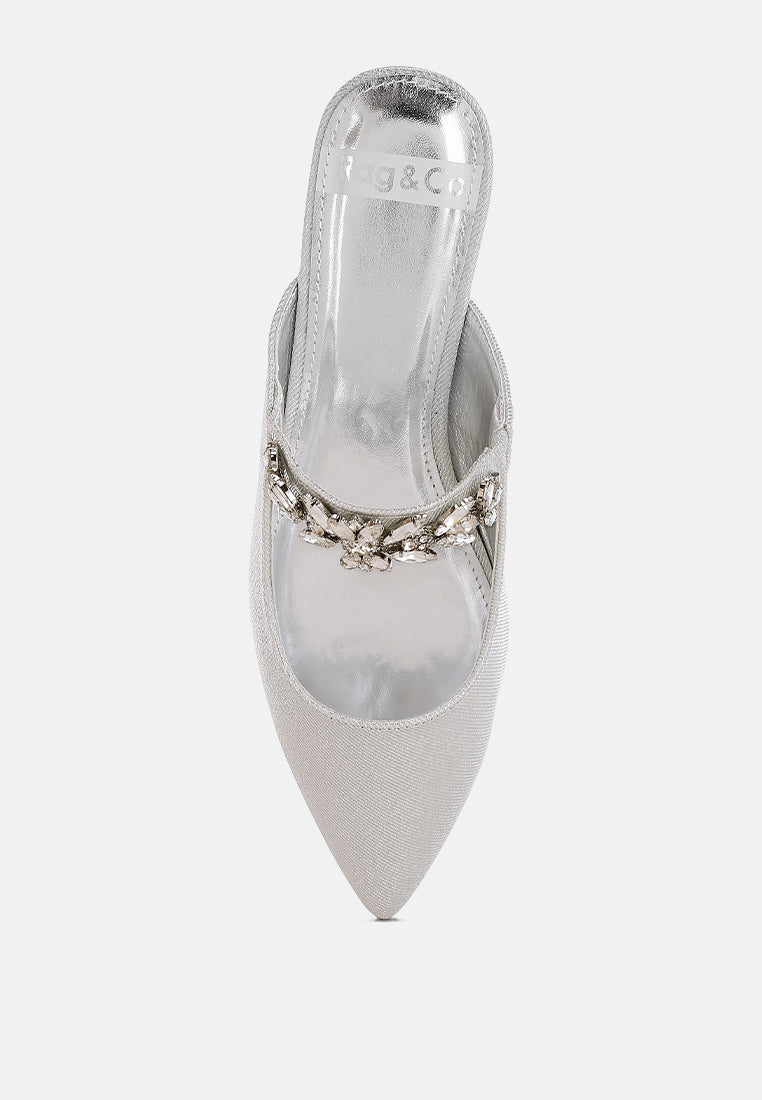 magnum diamante strap glitter mules#color_silver