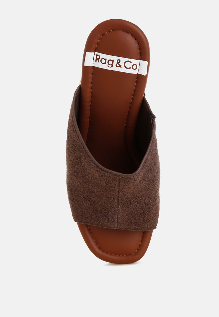 masaki soft suede leather wooden clogs#color_brown