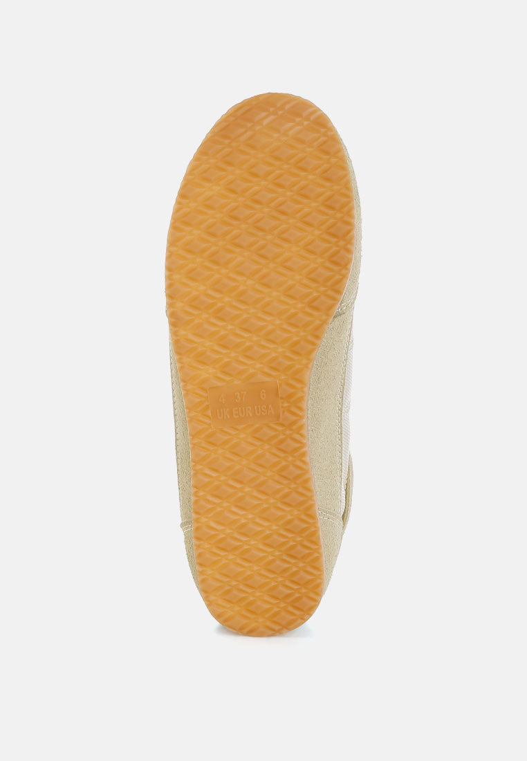 milon microfiber & mesh sneakers#color_beige