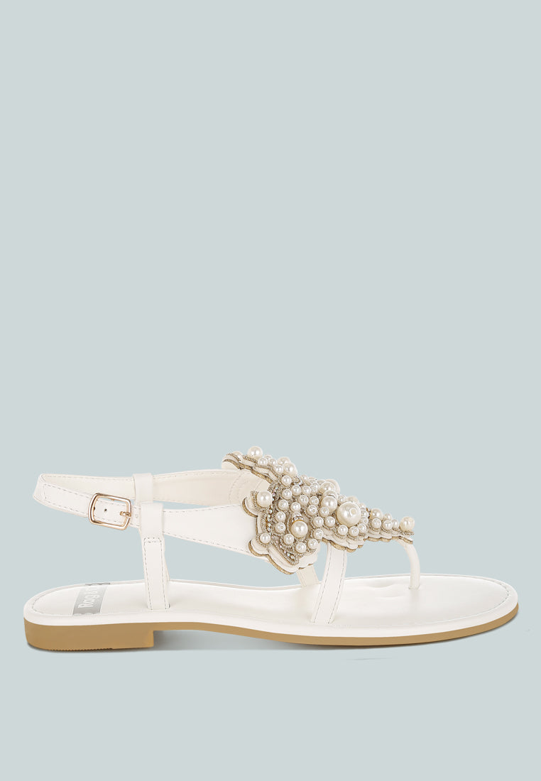 nayasa pn buckle pearls flats#color_white