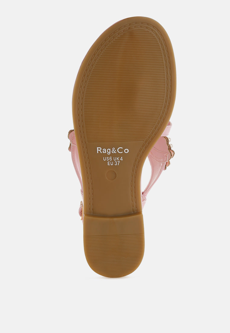 nayasa pn buckle pearls flats#color_pink