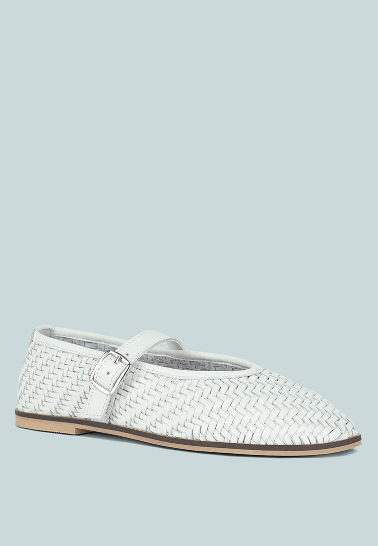 nazuka handcrafted real suede leather flats#color_white