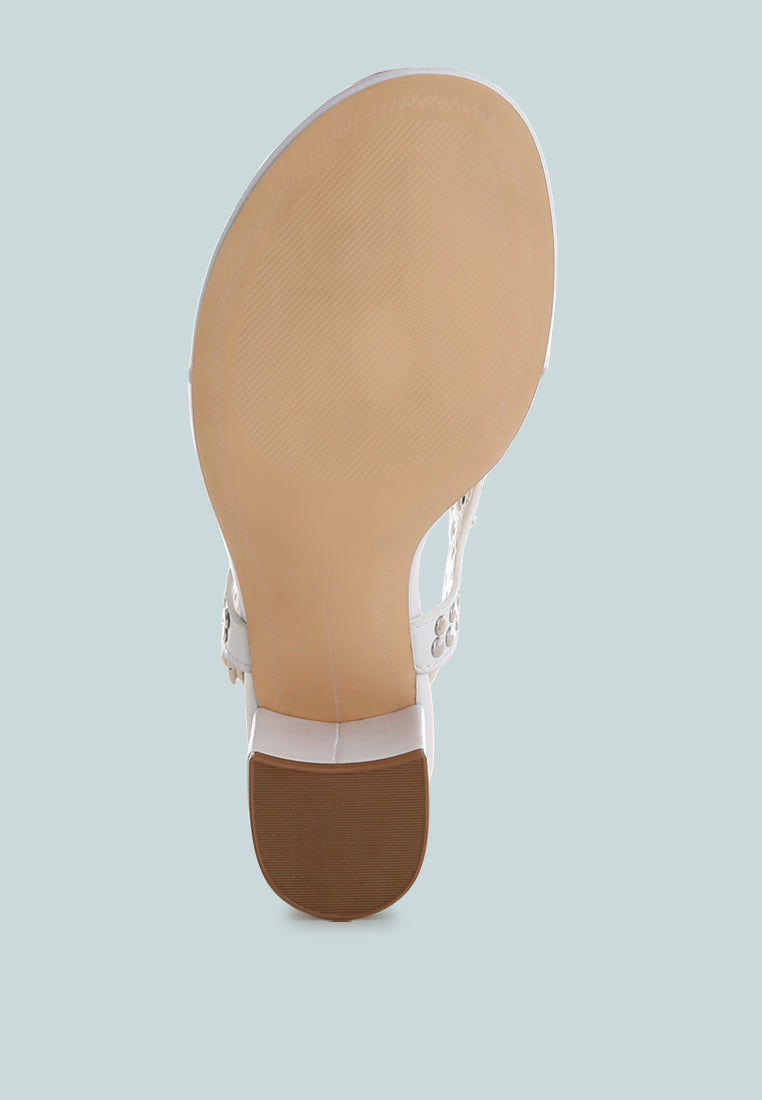 nerina studded genuine leather sandals#color_white