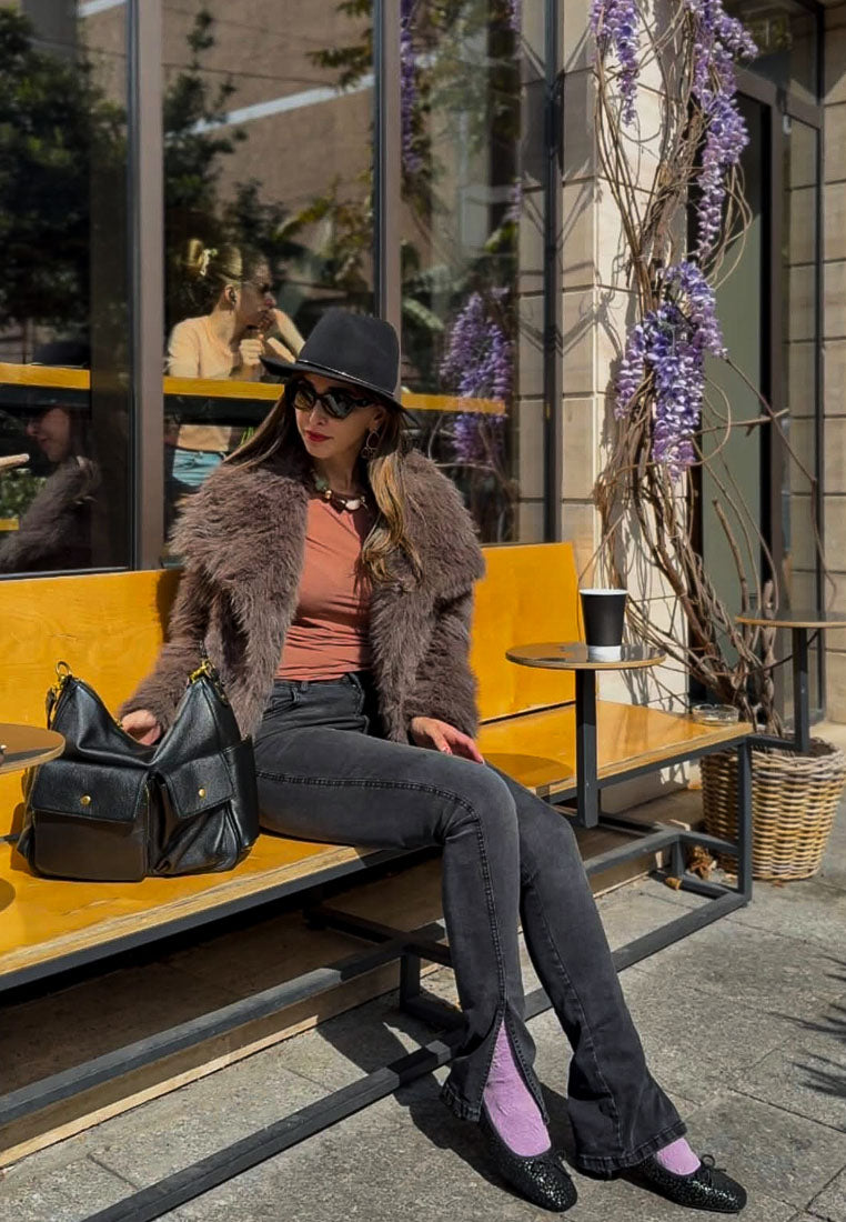 ningen leopard print block heel ballerinas#color_black