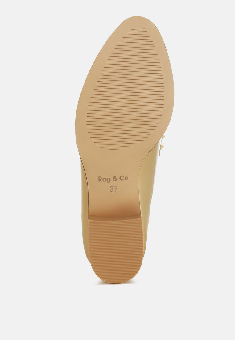 winged patent pleather penny loafers#color_gold