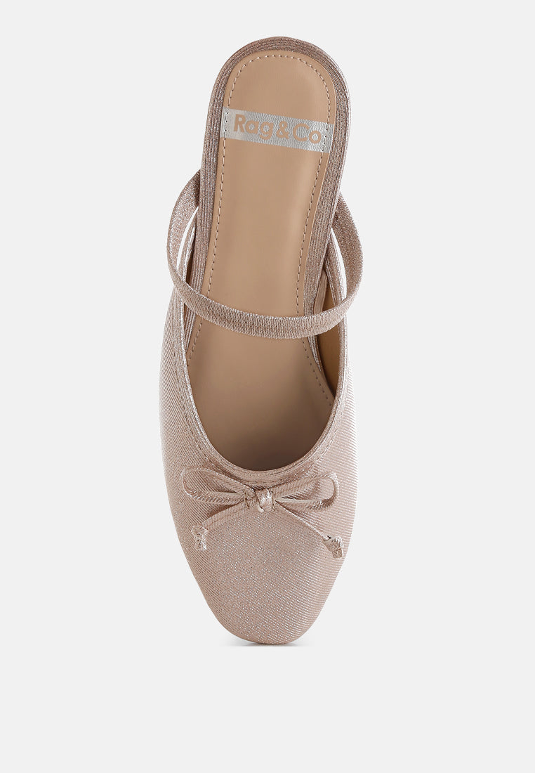 opalia glitter ballet mules#color_champagne gold
